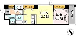ノーブルヒルズ 1LDKの間取図画像
