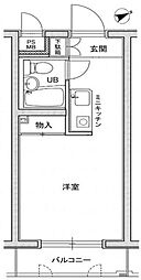 菱和パレス世田谷代田 ワンルームの間取図画像