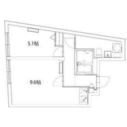 M-City中板橋 2階1LDKの間取り