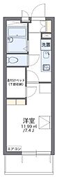 レオパレスキルシェン2 1Kの間取図画像