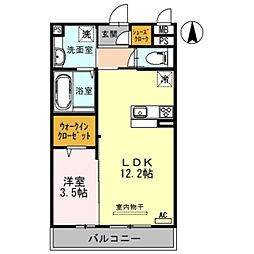南海高野線 沢ノ町駅 徒歩5分の賃貸アパート 3階1LDKの間取り