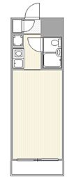 パレドール高砂1 ワンルームの間取図画像