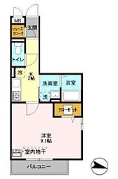 カーサ・セレーノ 1Kの間取図画像
