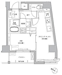 casaKEITO 1DKの間取図画像