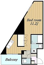 Joy　of　Life鶴川 7階1Kの間取り