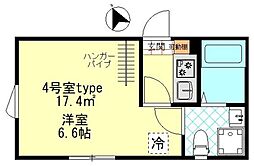 ラウレア吉祥寺井の頭 1Kの間取図画像