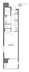 プレミアムキューブ秋葉原 1Kの間取図画像