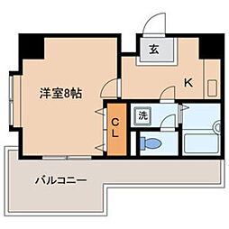 パエゼ今泉 1Kの間取図画像