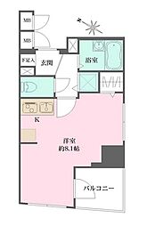 東京メトロ南北線 本駒込駅 徒歩2分の賃貸マンション 8階ワンルームの間取り
