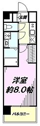 エステムコート東京八王子 1Kの間取図画像
