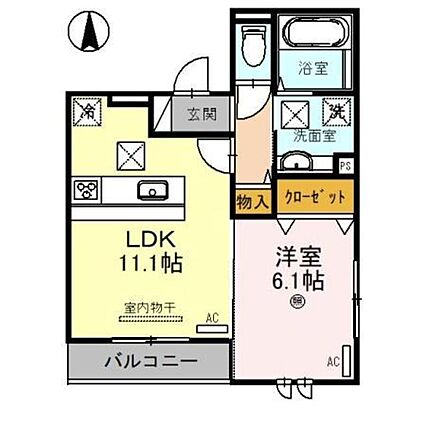 Ｄ—ｒｏｏｍＮ．Ｋ１_間取り_0