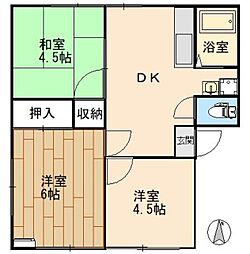 コーポダイドー 3DKの間取図画像