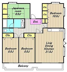 リーナハウス 4LDKの間取図画像