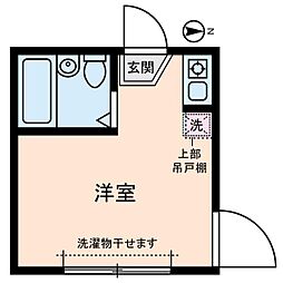 ライフピア松ノ木A ワンルームの間取図画像
