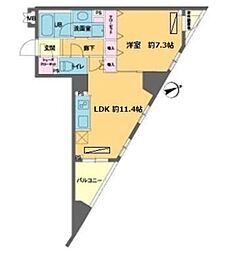 カスタリア池袋 1LDKの間取図画像