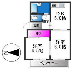 Serie 2DKの間取図画像