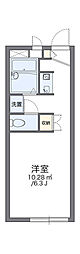 レオパレスエミール戸田B 1Kの間取図画像