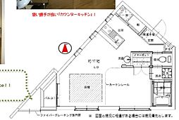 マンションリベレ ワンルームの間取図画像