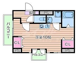 北大阪急行電鉄 桃山台駅 徒歩12分の賃貸マンション 7階ワンルームの間取り