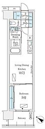 ロイヤルパークス有明 1LDKの間取図画像