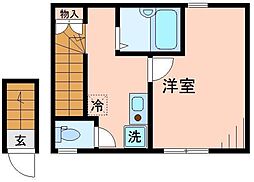 レジデンス下北沢 1Kの間取図画像