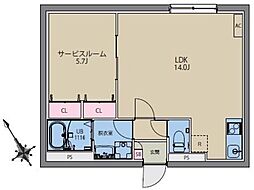 フラシア東武練馬 1SLDKの間取図画像