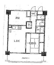 グランディアイレブン 2LDKの間取図画像