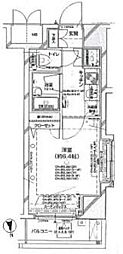 パレステュディオ早稲田ParkView 1Kの間取図画像