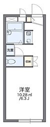 レオパレスウエストリバー1 1Kの間取図画像