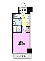 S-FORT新潟本町 1Kの間取図画像