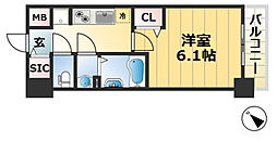 アドバンス神戸パーチェ 1Kの間取図画像