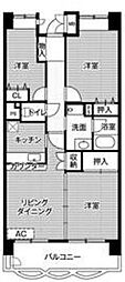 ビレッジハウス潮見タワー 3LDKの間取図画像