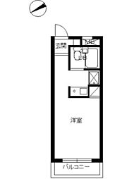 スカイコート新宿7 ワンルームの間取図画像