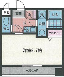 ISグランデ小机A 1Kの間取図画像