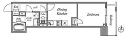 QUALITAS 1DKの間取図画像