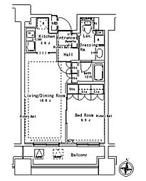 パークアクシス御茶ノ水ステージ 9階1LDKの間取り