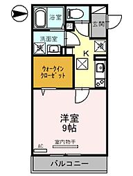 フロレスタ日進 1Kの間取図画像
