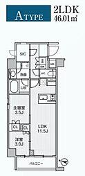 Alivis綾瀬 2LDKの間取図画像