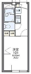 レオパレスTYヒルズ2 1Kの間取図画像
