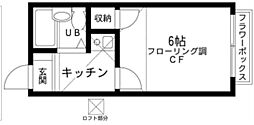 キャッスルつきみ野B 1Kの間取図画像