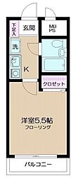 日神パレステージ横浜南 1Kの間取図画像