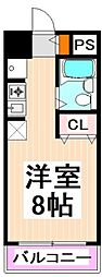 サンフラワーマンション ワンルームの間取図画像