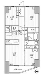 ディームス方南町 2SLDKの間取図画像