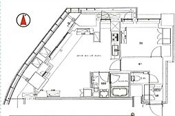 パークコート乃木坂ザタワー 1LDKの間取図画像