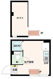 stage中野II 2階ワンルームの間取り