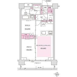 ディームス東陽町 5階2LDKの間取り