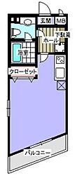 エコロジー目黒青葉台プロセンチュリー 1Kの間取図画像