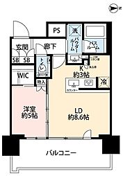 品川イーストシティタワー 1LDKの間取図画像