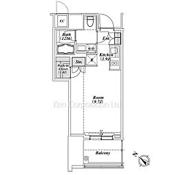 ＴＨＥ　ＲＯＰＰＯＮＧＩ　ＴＯＫＹＯ　　ＳＵＰＥＲＩＯＲ　Ｒ 9階1Kの間取り