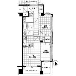 グランベル日暮里アスリア 2LDKの間取図画像